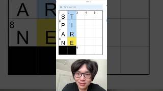 Solving the mini in 7 seconds - Aug 7 #crossword #crosswords #puzzle #nytmini #speedrun