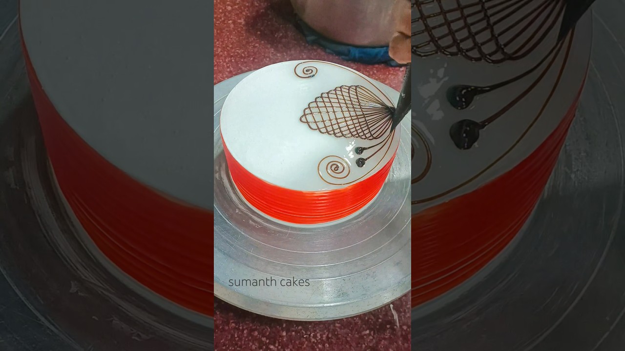 how to make strawberry cake design #cake #puzzle #snscakes #shortvideo #viral