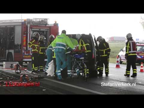 Bestuurder gewond bij ongeval N50 Kampen-Zuid - ©StefanVerkerk.nl