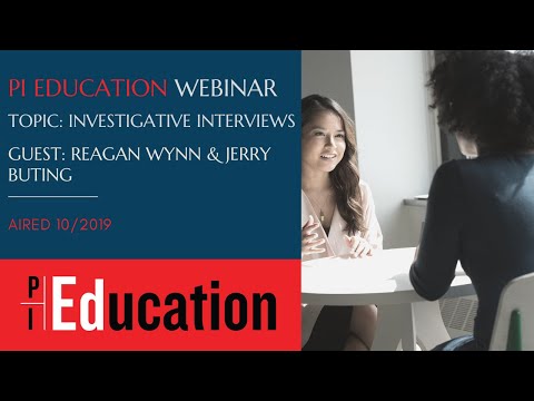 PI Education Webinar | Interview Techniques