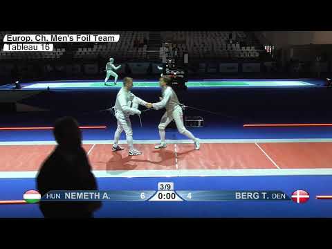 European Championships 2019 Men Foil Team T16 HUN vs DEN
