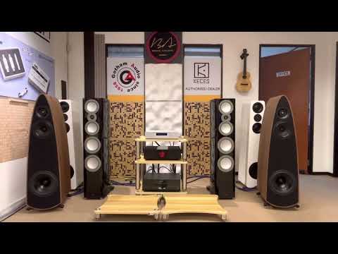 Divini Audio Reference 18 Floorstanding Speakers with DA&T K422 Bi Amplifier. Music Playback Session