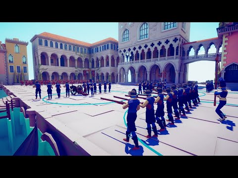 MUSKETEER BATTLE LINE vs 100 MELEE UNITS - TABS | Totally Accurate Battle Simulator