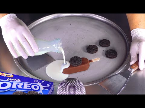 ASMR - Magnum & Oreo Ice Cream Rolls | how to make Magnum Popsicle to Oreo Ice Cream - Food Fusion