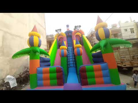 Inflatable Bouncy Castle With Slider