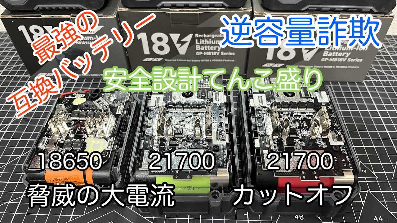 最強の互換バッテリー見つけた！安全に大電流？分解して本気で検証