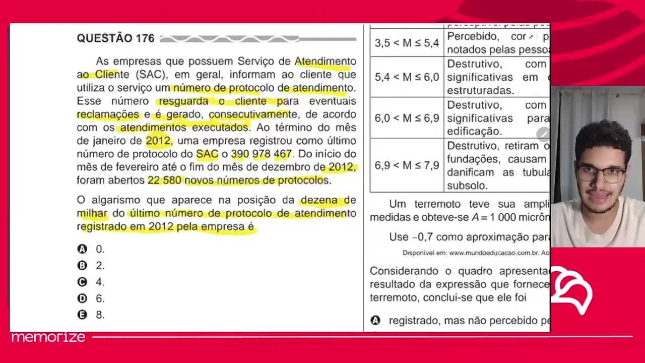 Resolução em Vídeo — Questão 137 ENEM 2017 PPL