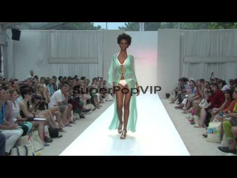 Models walk the runway at Aqua Di Lara - MBFW Miami Swim ...