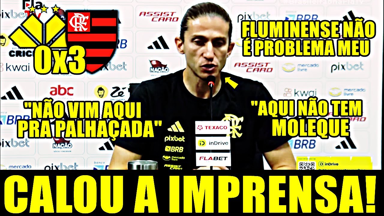 COLETIVA DE  FILIPE LUIS APÓS CRICIÚMA X FLAMENGO