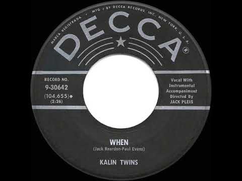 1958 HITS ARCHIVE: When - Kalin Twins