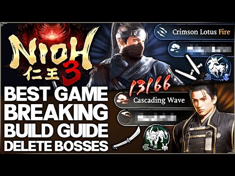 Nioh 3 - How to Kill ANY Boss in Seconds - Best OP Ninja & Samurai Build Guide & Weapon Skill Combo!