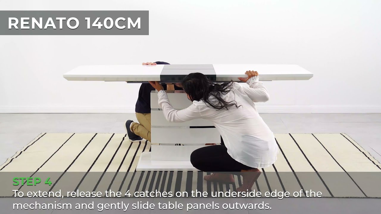 How to assemble the Renato Extending Dining Table from Furniturebox UK
