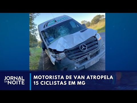 Motorista de van atropela 15 ciclistas em rodovia em Minas Gerais | Jornal da Noite