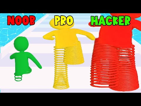 Spring Leg Runner -  Level Up Runner Level 55⭐ Gameplay Walkthrough Android (Freeplay)