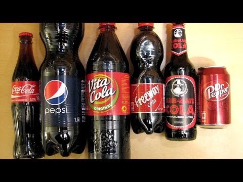 Cola Blindverkostung - Coke Pepsi LIDL Dr. Pepper Vita Club Mate