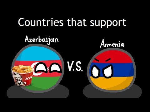 Countries that support Azerbaijan 🇦🇿 vs Countries that support Armenia 🇦🇲