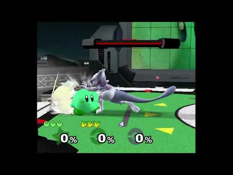 SSBM TAS Kirby and Pikachu vs Mewtwo