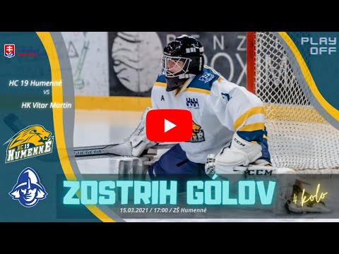 Zostrih gólov zo 4.kola play-off zápasu HC 19 Humenné - HK Vitar Martin