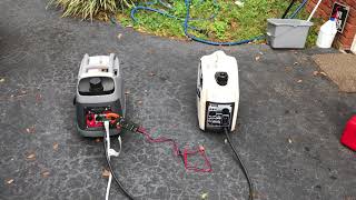Parallel operation two different sized generators pulsar 2000 W and Briggs & Stratton 2200 W inverte