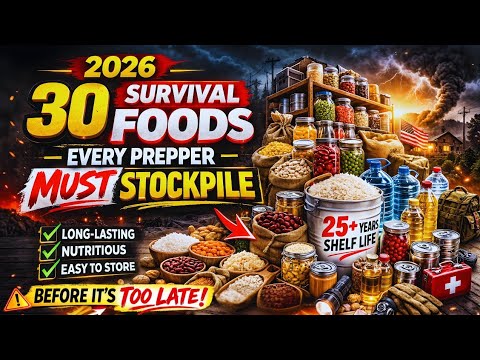 30 SURVIVAL FOODS Every Prepper MUST Stockpile for Emergency Prep 2026