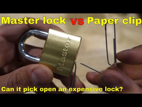 Master lock vs paper clip - pick a lock with a paperclip - Cheap vs expensive