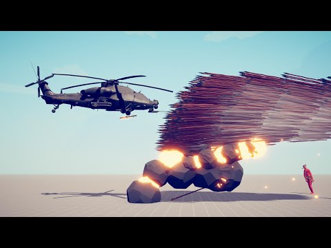 ATTACK HELICOPTER (w/HEALER) vs EVERY GOD - Totally Accurate Battle Simulator TABS