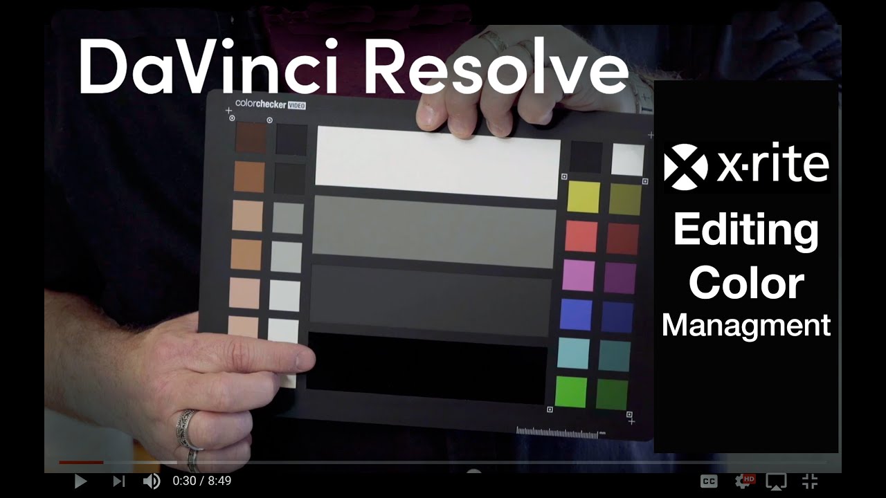 X Rite Color Checker Video - DaVinci Resolve Workflow