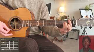 [꿈의기타] Daniel Caesar (다니엘 시저) - Who Knows Guitar Cover 기타 커버 TAB Chords 타브 코드 기타 악보