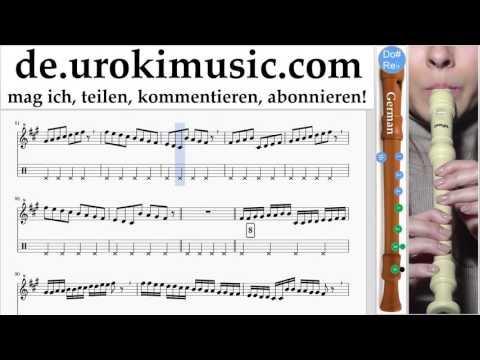 Blockflöte G. Lernen Sia Elastic Heart Teil#1 Blockflötenunterricht Noten Schule Lied Lehrer