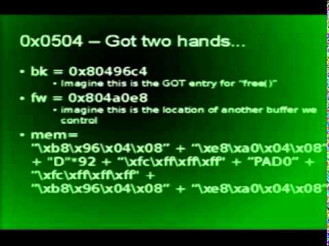 DEFCON 15: Remedial Heap Overflows: dlmalloc style