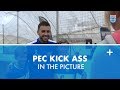 Bram van Polen en Lennart Thy bezoeken training PEC Kicks ASS