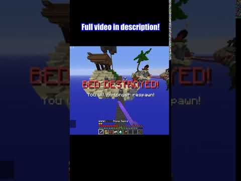 Minecraft Bedwars Funny Bed Destruction #shorts