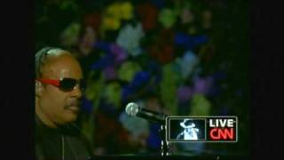 Michael Jackson  Memorial - Stevie Wonder - Never Dreamed You&#39;d Leave in Summer