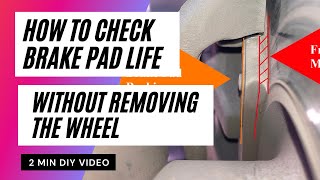 How to Check The Thickness (Life Left) In Your Brake Pads WITHOUT Removing the Wheel - Girlie Garage