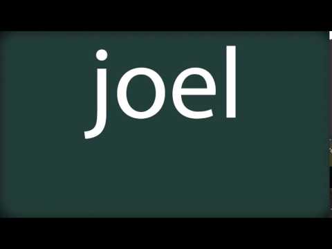 How to pronounce joel