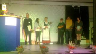 preview picture of video '2. Vuolenkoski, Vuoden Kylä 2014. Pystien jako 31.8.2014.'