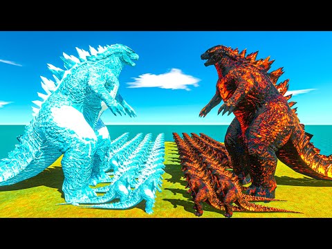 Godzilla Growth - Ice Godzilla vs Fire Godzilla Battle Simulator