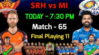 IPL 2022 | Sunrisers Hyderabad vs Mumbai Indians Playing 11 | SRH vs MI Playing 11 2022