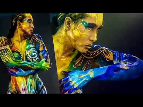 Rachel Lobangco in Full body painting by Eric Cabales