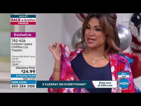 Colleen Lopez Chiffon Lily Topper