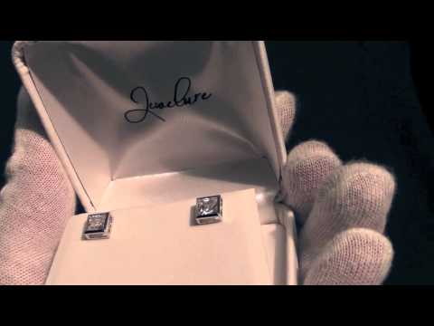 Jewelure 1.40 CWT 5mm Princess Cut Square Bezel Studs STUNNING!