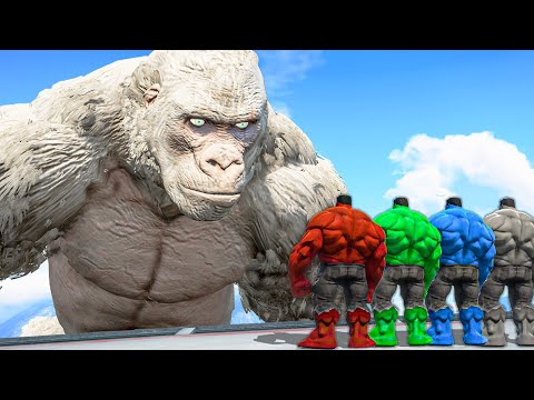 The Hulk SMASH Battle | Team Hulk COC vs Kong Rampage in the White Island - What If