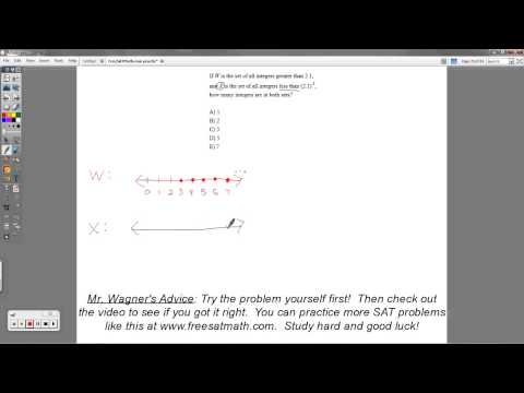 SAT Math - Question #29 (Integers and Sets)