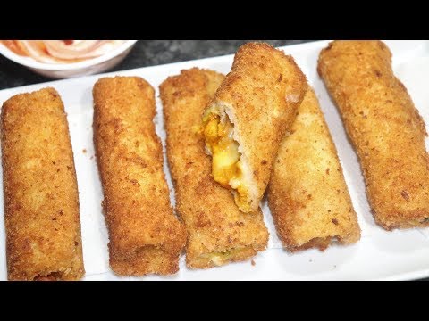 Chicken Tandoori Bread Roll | Restaurant Style Chicken Bread Rolls