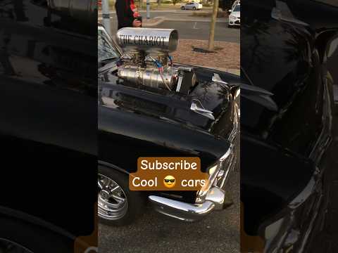 57 CHEVY BEL AIR supercharged V8 muscle car. #cars #supercars #chevy