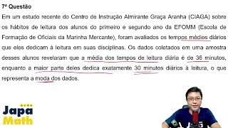 Prova Resolvida EFOMM(2025 - 2026) - Matemática - Questão 7