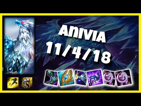 Anivia vs Jhin EU Challenger BOT (11/4/18) Gameplay Replay - Patch 10.23