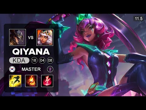 Qiyana Mid vs Twisted Fate - KR Master Patch 11.5