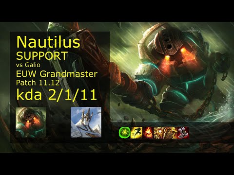 Nautilus Support & Kai'Sa vs Galio & Tristana - EUW Grandmaster 2/1/11 Patch 11.12 Gameplay