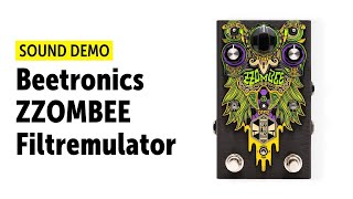 Video thumbnail for Beetronics ZZOMBEE Filtremulator - Sound Demo (no talking) by Guitar Bonedo